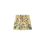 Versace Printed Silk Twill Shorts in Yellow | Shorts | Coveti