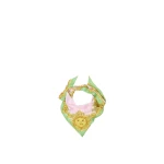 Versace Printed Twill Bandana in Yellow and Pink | Scarves | Coveti