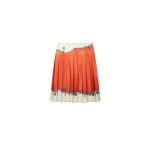 Versace Printed Twill Silk Midi Skirt in Orange | Midi Skirts | Coveti