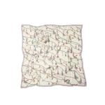 Versace Printed Wool and Silk Shawl 140 cm in White and Hangin' Out Print | Scarves | Coveti