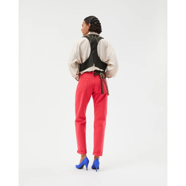 Versace Regular Jeans in Red, view 3 | Denim