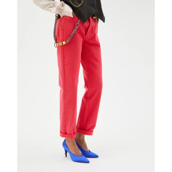 Versace Regular Jeans in Red, view 4 | Denim
