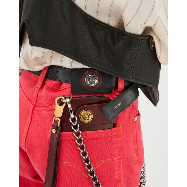 Versace Regular Jeans in Red, view 5 | Denim