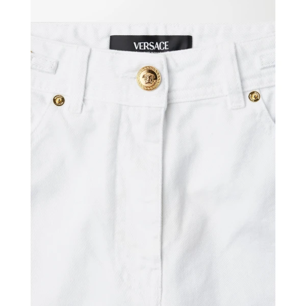 Versace Regular Jeans in White, view 2 | Denim