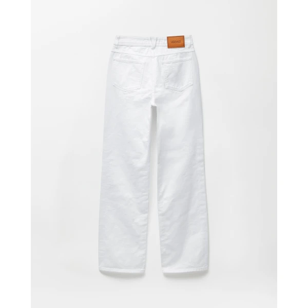 Versace Regular Jeans in White, view 3 | Denim