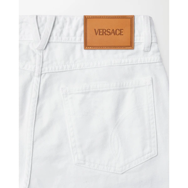 Versace Regular Jeans in White, view 4 | Denim