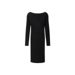 Versace Ribbed Knit Midi Dress in Black | Midi Dresses | Coveti