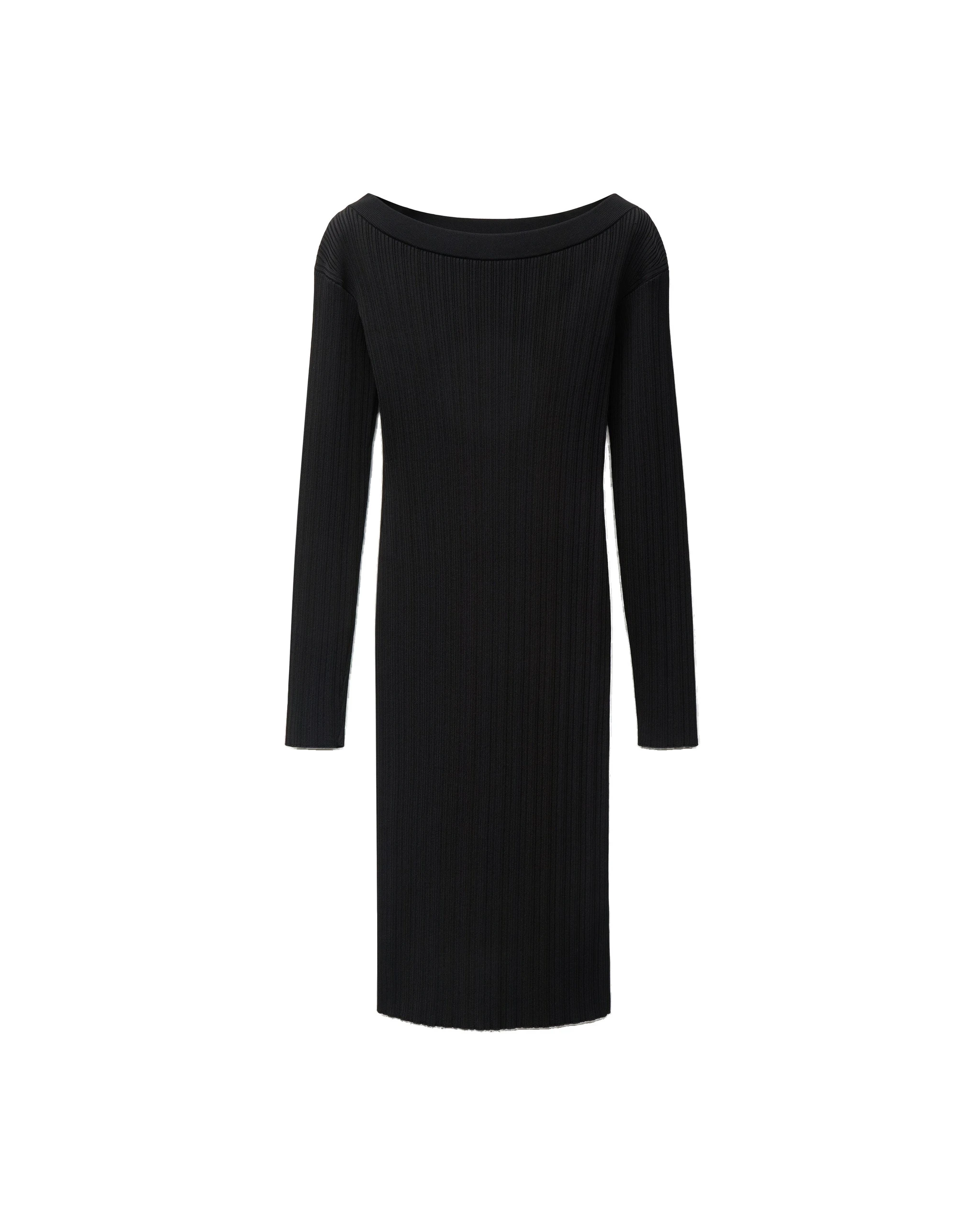 Versace Ribbed Knit Midi Dress in Black Versace Ribbed Knit Midi Dress in Black | Midi Dresses | Coveti