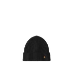 Versace Ribbed Wool Knit Beanie in Black | Hats | Coveti