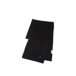 Versace Ribbed Wool Knit Scarf in Black | Scarves | Coveti