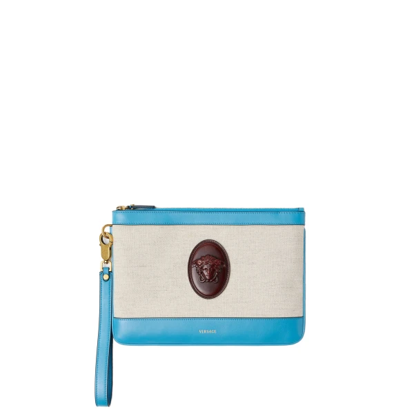 Rivière Canvas Pouch in Light Blue