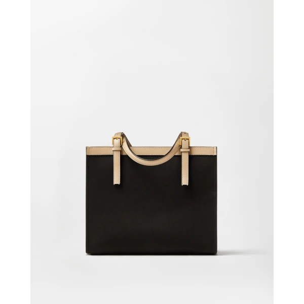 Versace Rivière Canvas Tote in Black, view 6 | Totes & Top-Handle Bags