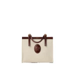 Versace Rivière Canvas Tote in Brown and Beige | Totes & Top-Handle Bags | Coveti