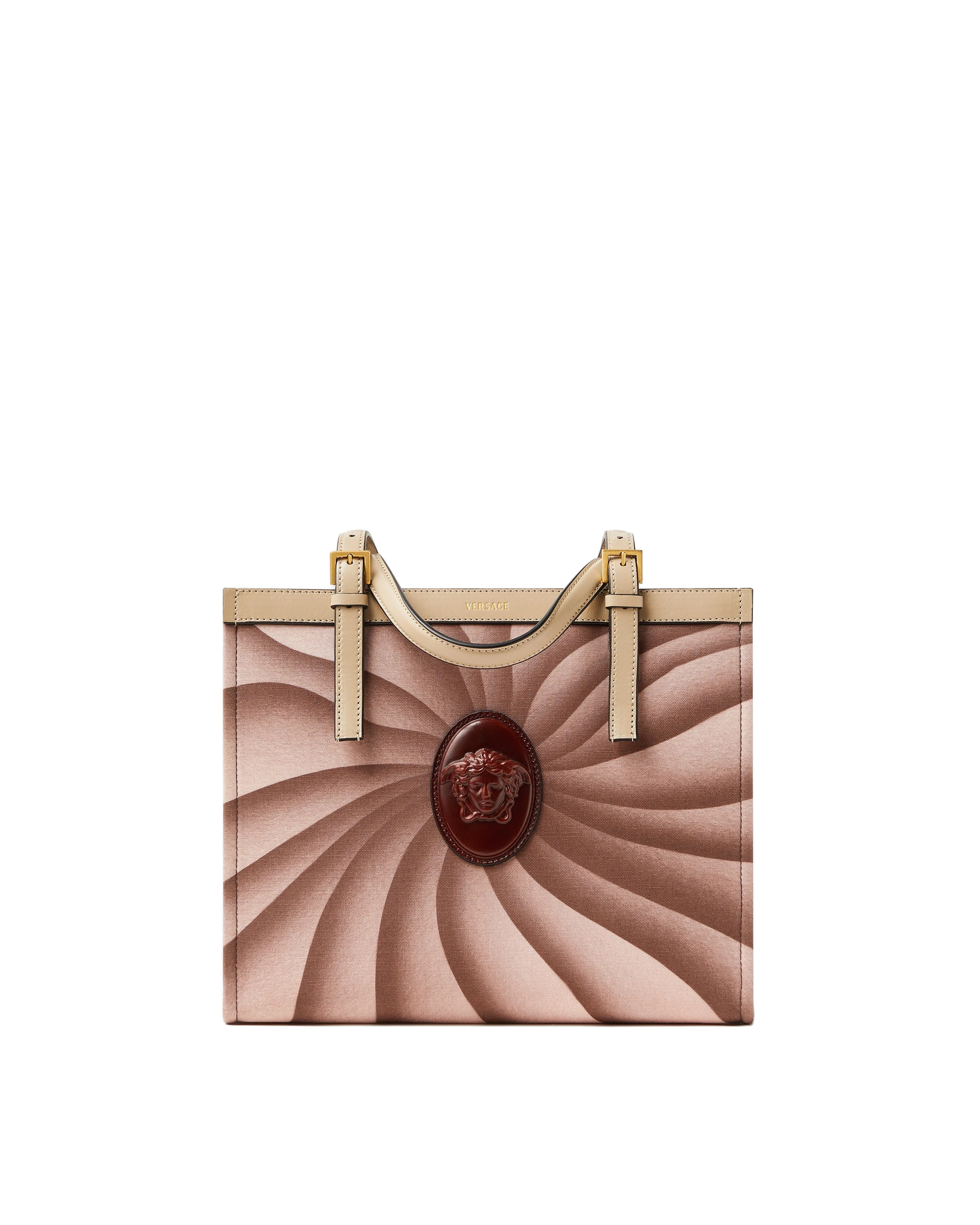 Versace Rivière Printed Canvas Tote in Burgundy and Beige Versace Rivière Printed Canvas Tote in Burgundy and Beige | Totes & Top-Handle Bags | Coveti
