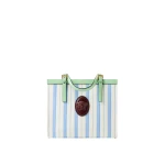 Versace Rivière Printed Canvas Tote in Green and Blue | Totes & Top-Handle Bags | Coveti