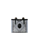 Versace Rivière Printed Canvas Tote in Grey and Black | Totes & Top-Handle Bags | Coveti