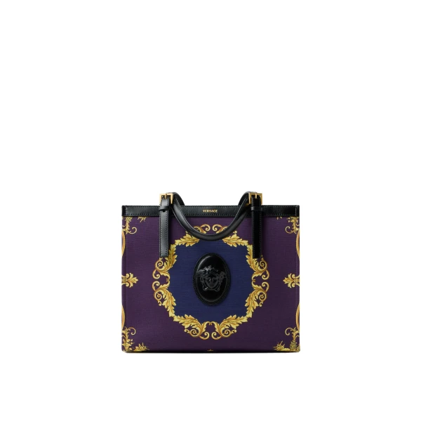 Versace Rivière Printed Canvas Tote in Multicolour | Totes & Top-Handle Bags | Coveti