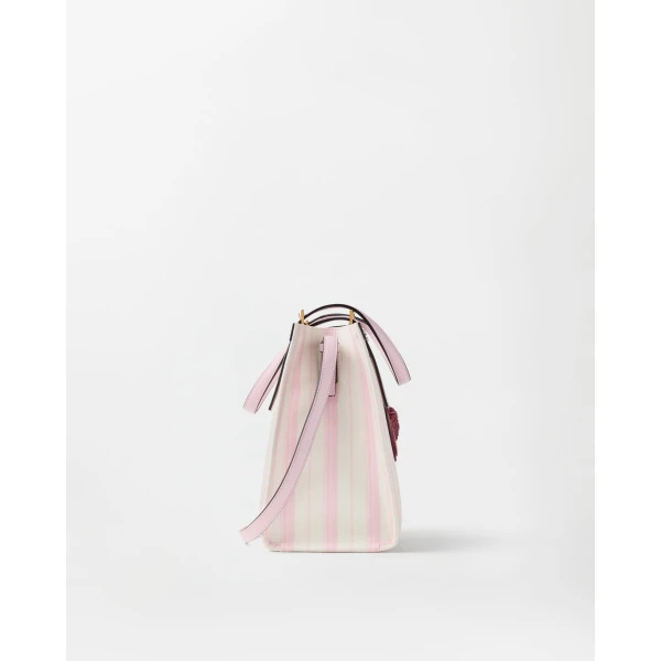 Versace Rivière Printed Canvas Tote in Pink, view 2 | Totes & Top-Handle Bags