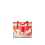 Versace Rivière Printed Canvas Tote in Red and Multicolour | Totes & Top-Handle Bags | Coveti