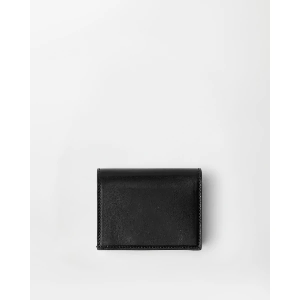 Versace Roomy Leather Wallet in Black and Brown, view 4 | Wallets & Purses