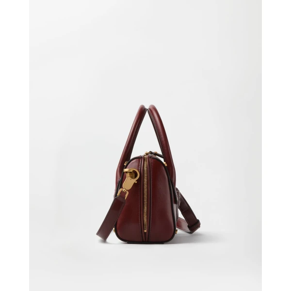 Versace Roomy Small Leather Boston Bag in Brown, Ref. 1A19197, view 2 | Totes & Top-Handle Bags