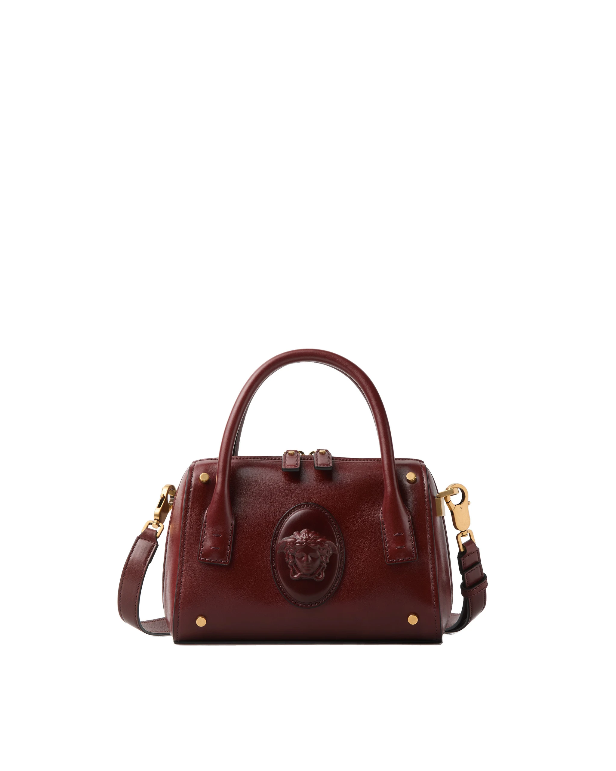 Versace Roomy Small Leather Boston Bag in Brown, Ref. 1A19197 Versace Roomy Small Leather Boston Bag in Brown, Ref. 1A19197 | Totes & Top-Handle Bags | Coveti