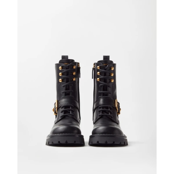 Versace Roxy Leather Boots 35 mm in Black, view 4 | Boots