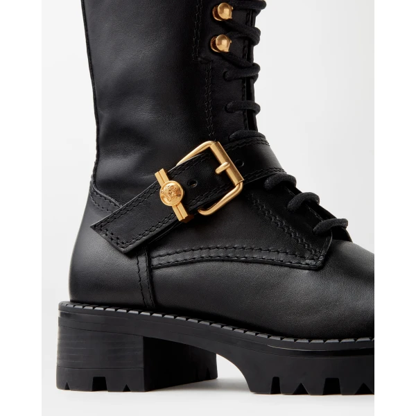 Versace Roxy Leather Boots 35 mm in Black, view 5 | Boots