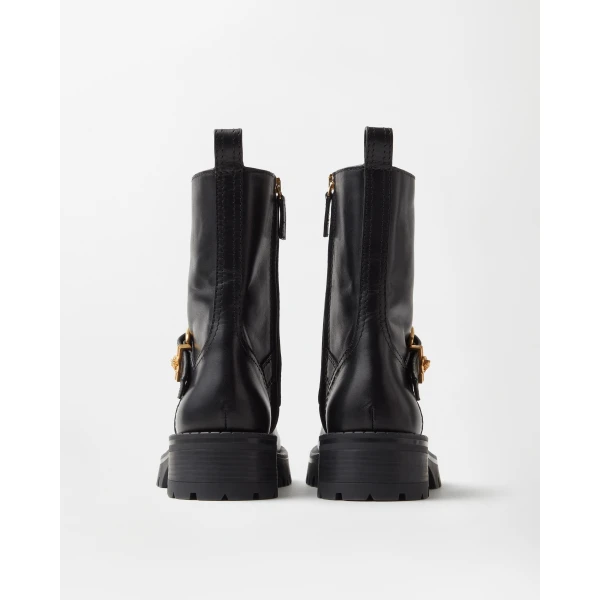 Versace Roxy Leather Boots 35 mm in Black, view 6 | Boots