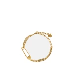 Versace Safety Pin Bracelet in Light Gold | Bracelets | Coveti