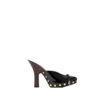 Versace Sassi Patent Clogs 105 mm in Black | Sandals | Coveti