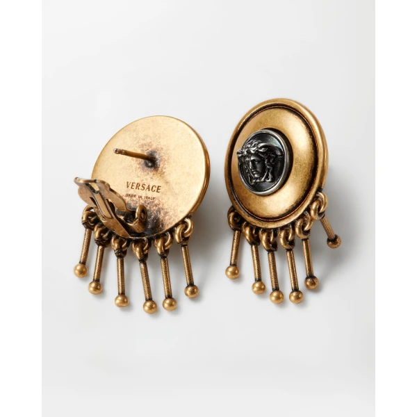 Versace Scudo Earrings in Gold, view 3 | Earrings
