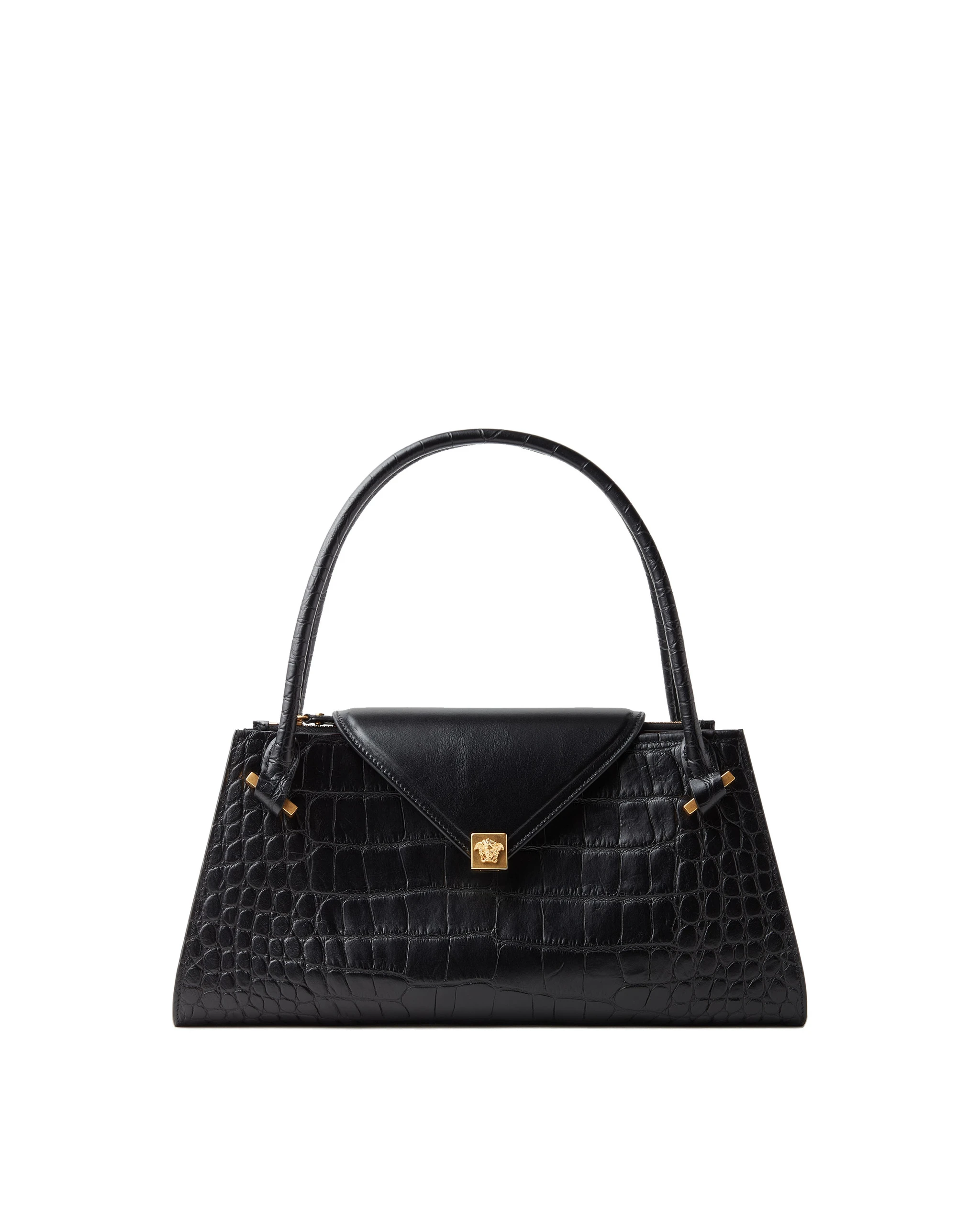 Versace Severine Croc-Effect Leather Shoulder Bag in Black Versace Severine Croc-Effect Leather Shoulder Bag in Black | Shoulder & Crossbody Bags | Coveti