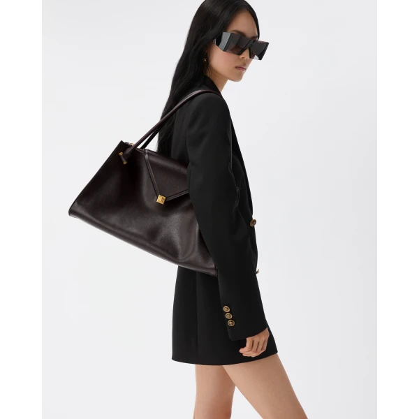 Versace Severine Large Leather Shoulder Bag in Brown, Ref. 1LC7G, view 2 | Shoulder & Crossbody Bags