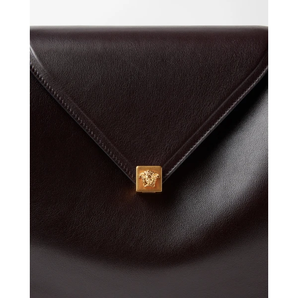 Versace Severine Large Leather Shoulder Bag in Brown, Ref. 1LC7G, view 4 | Shoulder & Crossbody Bags