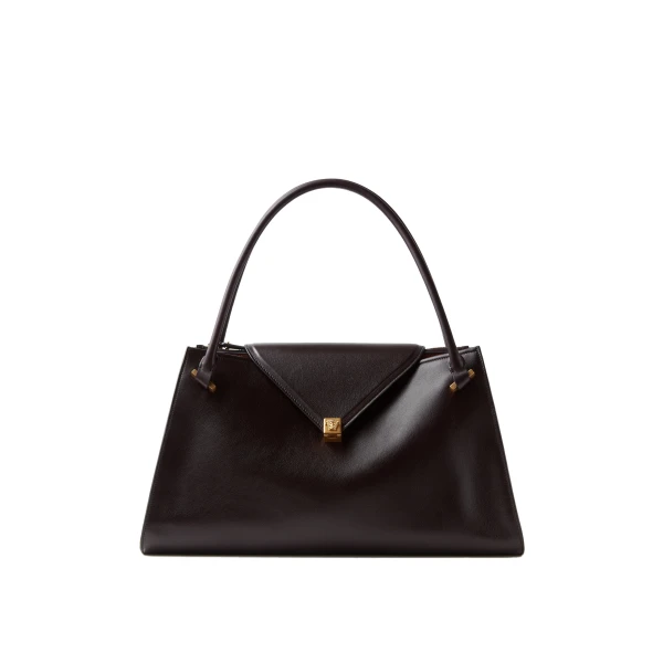 Severine Large Leather Shoulder Bag in Brown, Ref. 1LC7G
