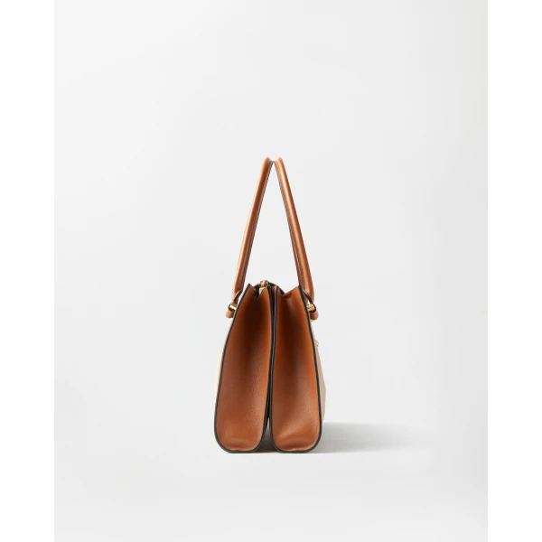 Versace Severine Large Leather Shoulder Bag in Brown, Ref. 1NH4G, view 3 | Shoulder & Crossbody Bags