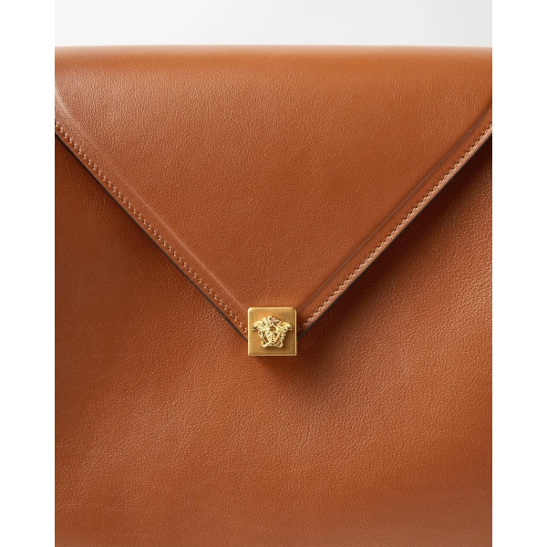 Versace Severine Large Leather Shoulder Bag in Brown, Ref. 1NH4G, view 4 | Shoulder & Crossbody Bags