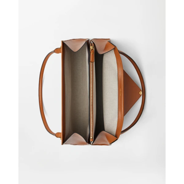 Versace Severine Large Leather Shoulder Bag in Brown, Ref. 1NH4G, view 5 | Shoulder & Crossbody Bags