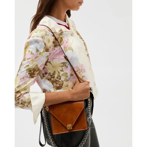 Versace Severine Leather Mini Bag in Brown, view 2 | Mini Bags