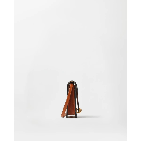 Versace Severine Leather Mini Bag in Brown, view 3 | Mini Bags