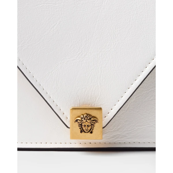 Versace Severine Leather Mini Bag in White, view 3 | Mini Bags
