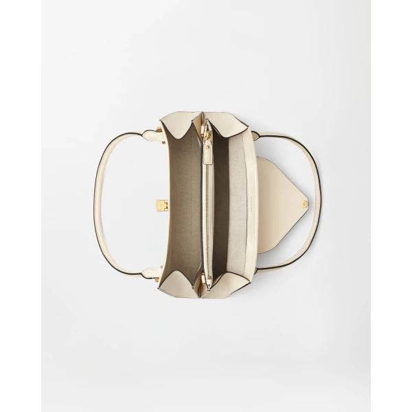 Versace Severine Leather Shoulder Bag in Beige, view 5 | Shoulder & Crossbody Bags