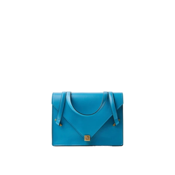 Severine Leather Shoulder Bag in Light Blue