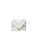 Versace Severine Leather Shoulder Bag in White | Shoulder & Crossbody Bags | Coveti