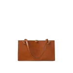 Versace Severine Leather Tote in Brown | Totes & Top-Handle Bags | Coveti