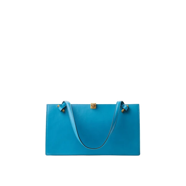 Severine Leather Tote in Light Blue