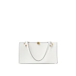 Versace Severine Leather Tote in White | Totes & Top-Handle Bags | Coveti