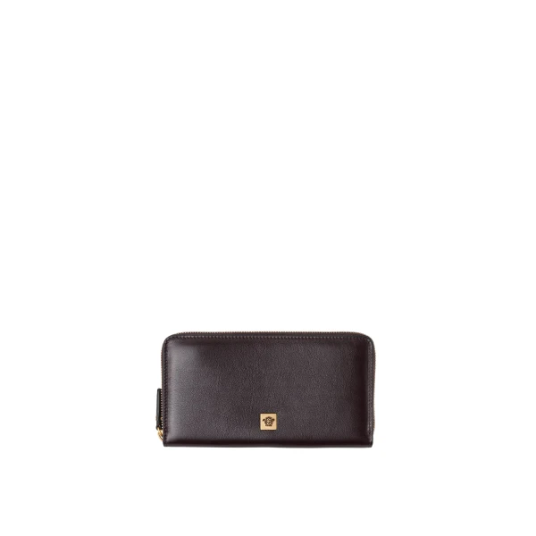 Versace Severine Leather Wallet in Brown | Wallets & Purses | Coveti