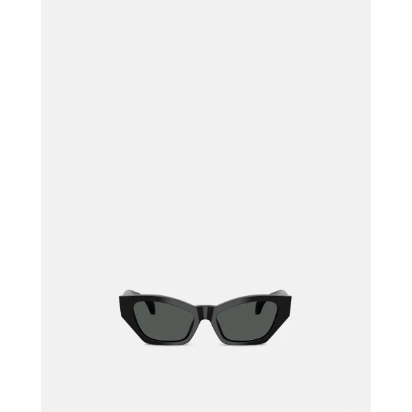 Versace Signature Cat-Eye Sunglasses in Black, view 2 | Sunglasses